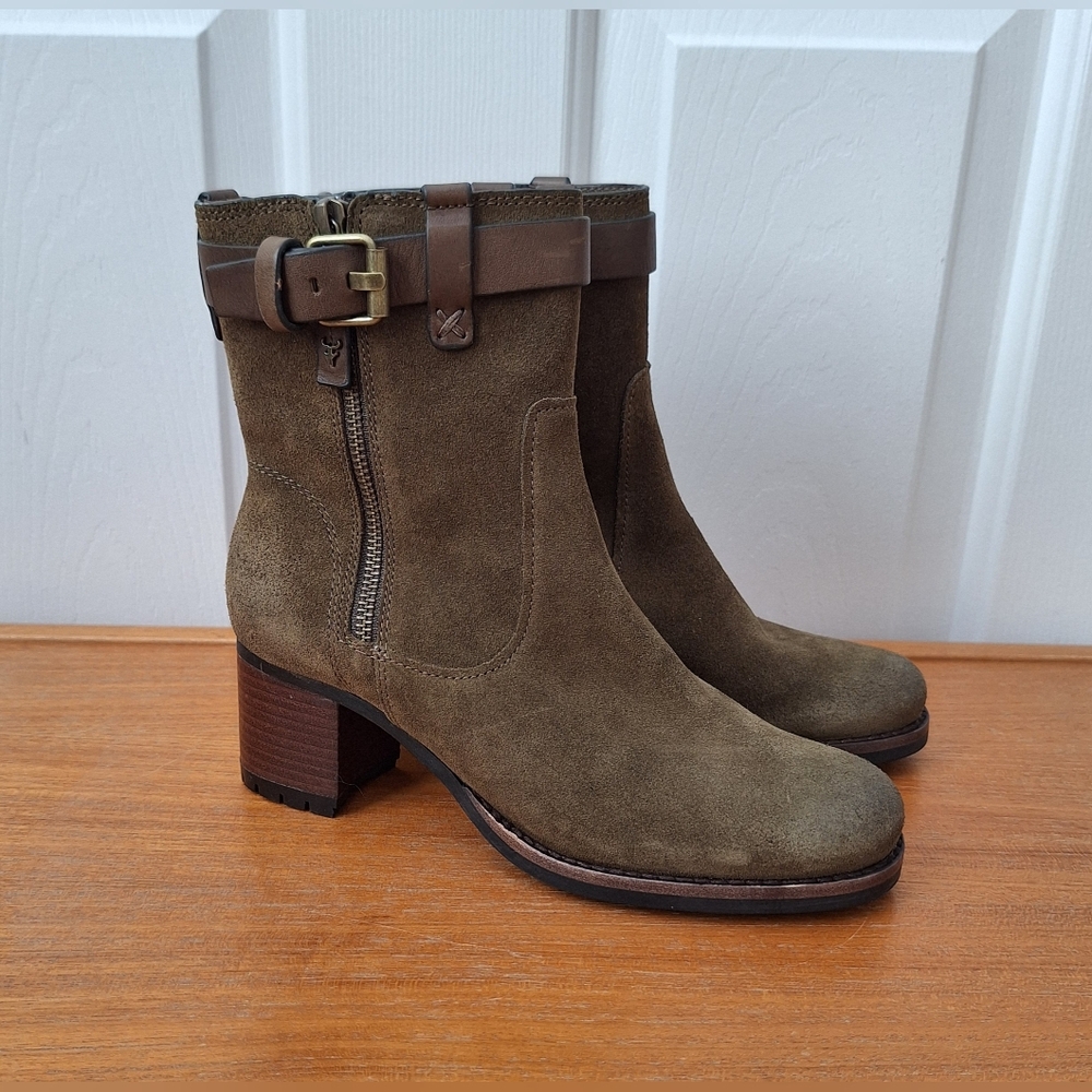 Trask Olive Suede Harness Boots Waterproof Madison Equestrian NEW Women 6 - Picture 2 of 15
